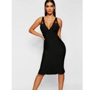 !!! BLACK MIDI BANDAGE DRESS !!!